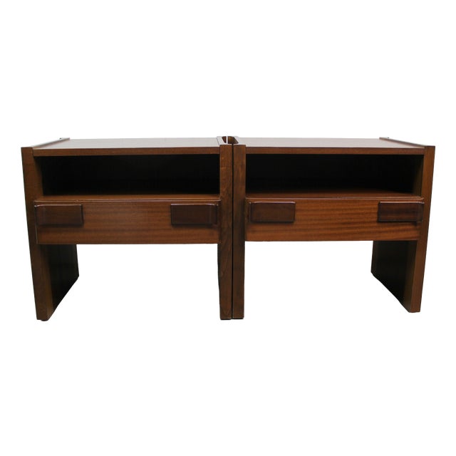 Vintage Small Bedside Tables, 1970s, Set of 2 For Sale