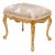 1980s Louis XV Style Gold Leaf Bench Stool Ottoman Real Solid For Sale