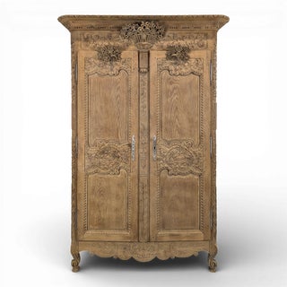 Large Vintage Stripped Norman Wardrobe For Sale