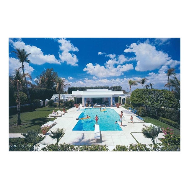 Slim Aarons, Goodmans Pool, Estate Stamped Photographic Print For Sale