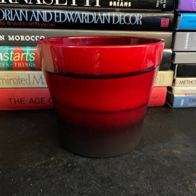 Lovely German-made Scheurich planter in a black to red ombré coloring. Out of production. In excellent shape. No chips or...