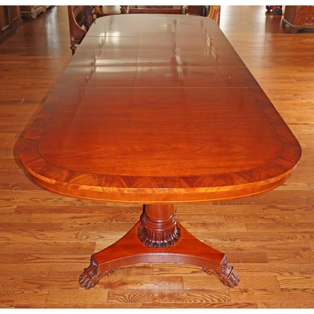 1990s Kindel National Trust Empire Neo Classical Style Mahogany Dining Table For Sale - Image 13 of 17