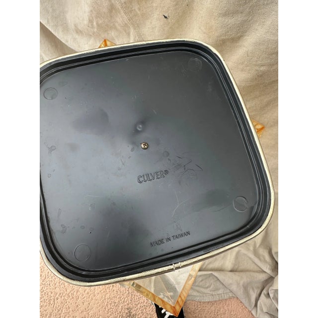 Plastic Vintage Culver Gold Striped Ice Bucket For Sale - Image 7 of 7