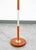 Mid Century Modern Danish Solid Teak Floor Lamp Metal MCM Denmark Silver Round For Sale - Image 9 of 12