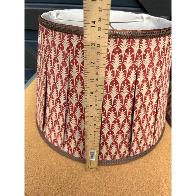 Transitional Large Handmade Lampshades/Pair For Sale - Image 3 of 7