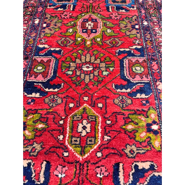 Textile Antique Hamadan Runner in Wool, 1920s For Sale - Image 7 of 18