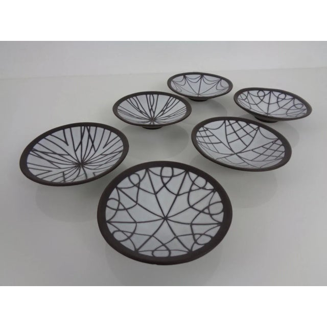 Ceramic Bowls by Inge Böttger for BKW Keramik, 1960s, Set of 6 For Sale - Image 3 of 13