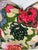 Custom pair of 22" pillows covered in a bright floral print on natural linen fabric. These pillows are self welted, have...