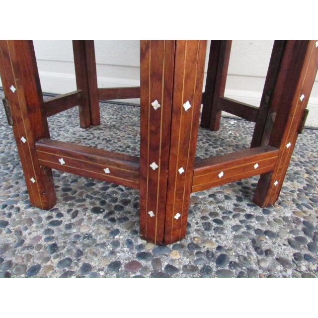 Antique Octagonal Anglo Indian Inlaid Table For Sale - Image 11 of 15