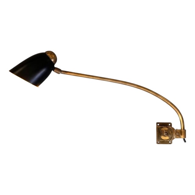 Vintage Swing Arm Articulating Wall Lamp, 1950s For Sale
