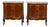 Mid-Century Walnut-Veneered Nightstands, Set of 2 For Sale
