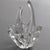 Transparent Daum Nancy France Crystal Bud Vase, Basket or Vide Poche, circa 1970 For Sale - Image 8 of 9