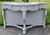 Antique Walnut Carved Hollywood Regency Style Console Table Painted Gray/Distres For Sale - Image 13 of 15
