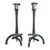 Brutalist Torch Cut Candlestick Holders With Blacksmith Makers Mark For Sale