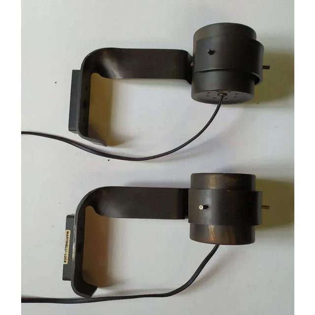 Vintage Wall Lights by Elio Martinelli for Martinelli Luce, 1972, Set of 2 For Sale - Image 6 of 9