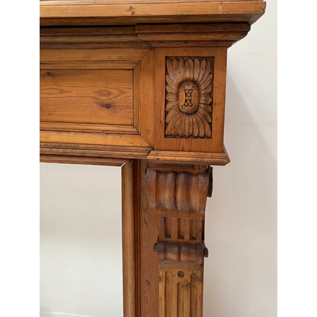 Louis XVI Style Fireplace in Fir, 1800s For Sale - Image 4 of 8
