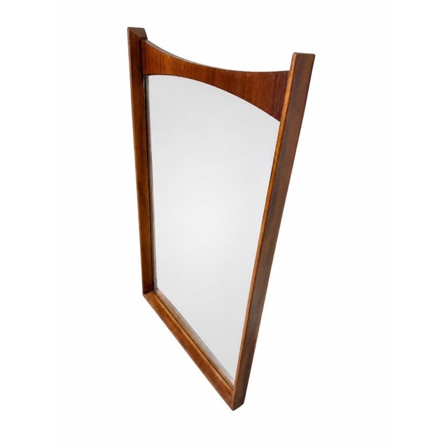Mid-Century Modern Mid-Century Modern Kent Coffey Perspecta Walnut & Rosewood Wall Mirror For Sale - Image 3 of 4