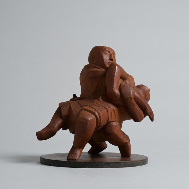 Jan Keustermans, Figurative Statue, 1970s, Teak For Sale - Image 11 of 18