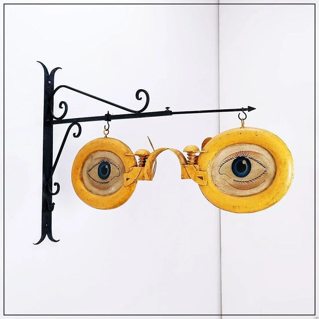 Vintage Optical Shop Sign in Metal, 1920s For Sale - Image 15 of 15