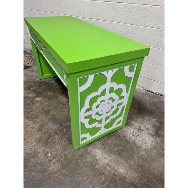 Vintage Coastal Chelsea House Shayla Copas Green Vanity Desk For Sale In Richmond - Image 6 of 11