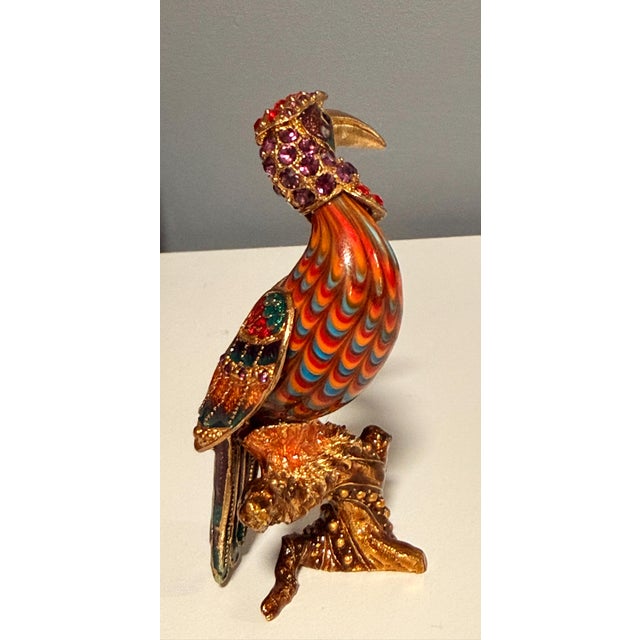 Fitz and Floyd 2006 Fitz and Floyd Guild Collection Jeweled Cleopatra Bird Figurine With Box For Sale - Image 4 of 12