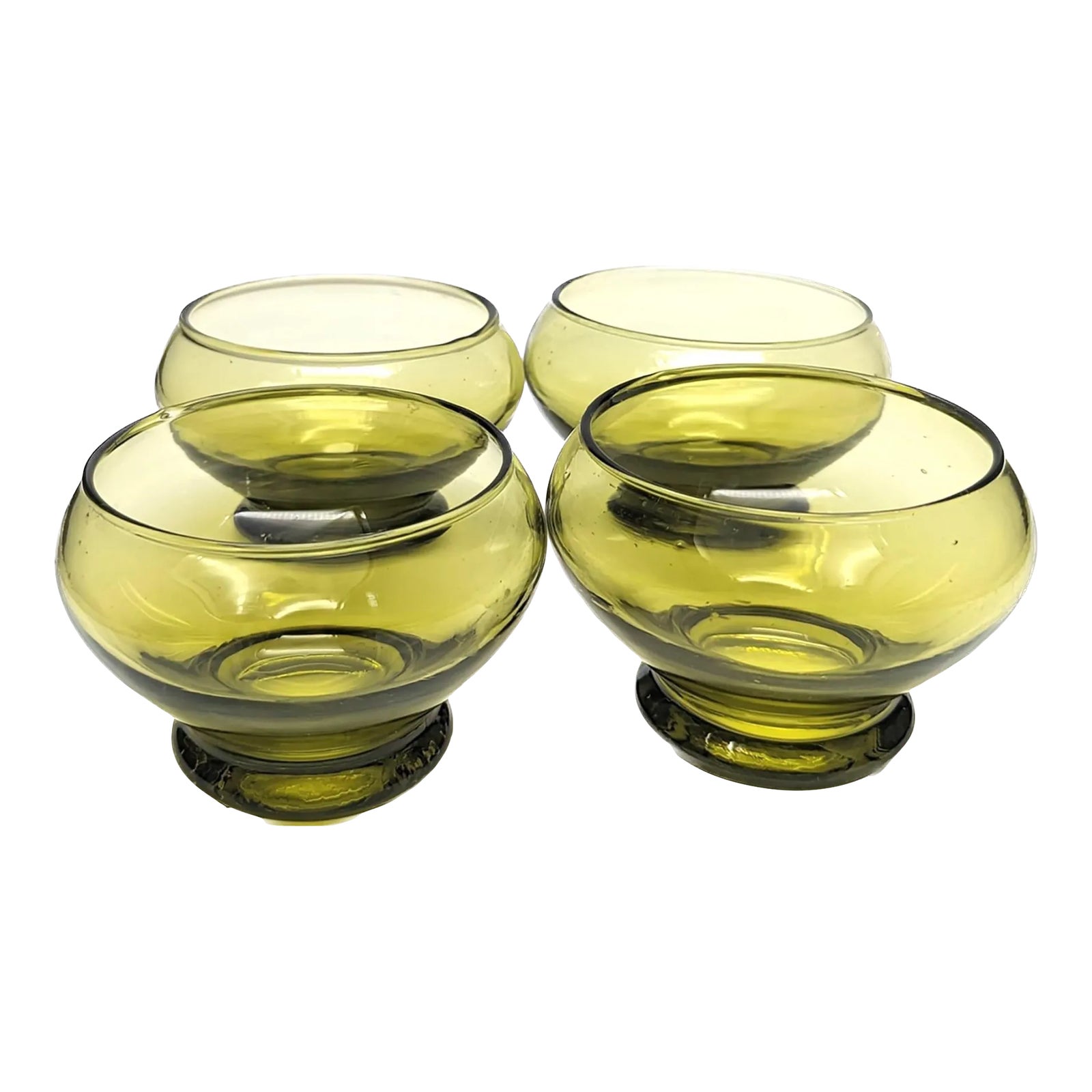 Mid 20th Century Blown Glass Snifters, Set of 4 Chairish