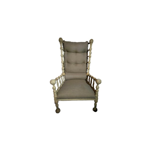 Modern Pair of High-Back BobbinSpindle Accent Chairs For Sale - Image 3 of 4