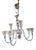 Vintage Chandelier in Chrome Metal and Thick Glass, 1960s For Sale