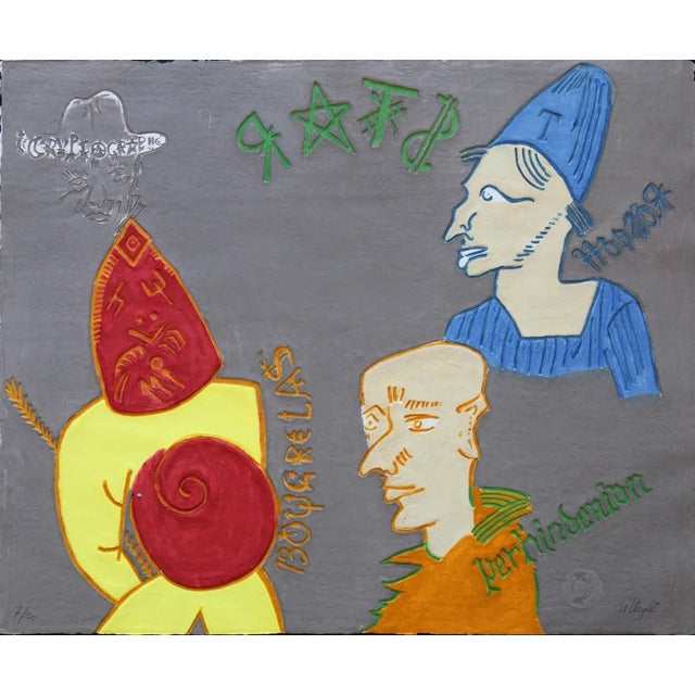 Jacques Villeglé, The Ironists, Original Limited Print For Sale