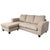 Reversible corner sofa (left or right corner) in beige fabric