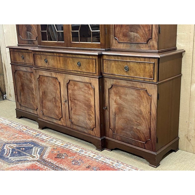 English Secretary Bookcase in Mahogany, 1970s For Sale - Image 16 of 17