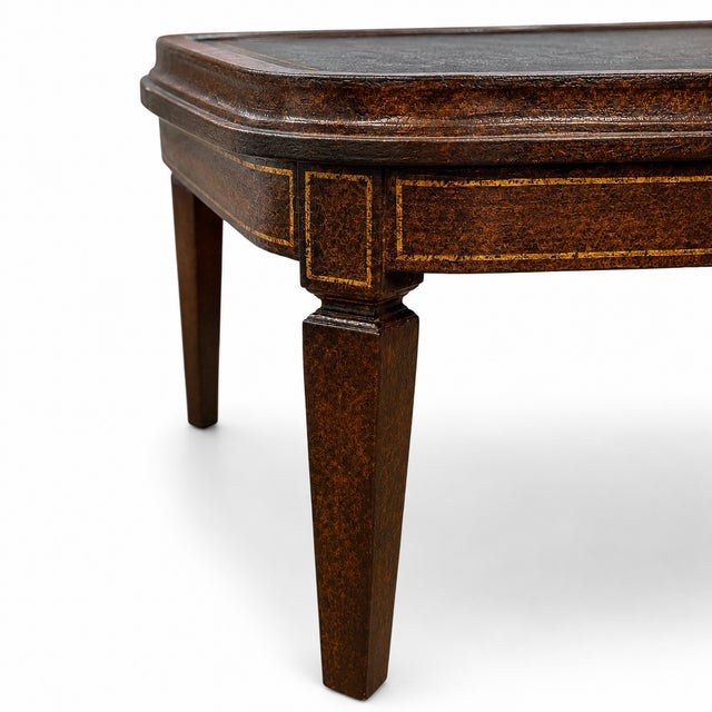 English Tray Top Coffee Table With Gilt Lacquer Finish For Sale - Image 3 of 5