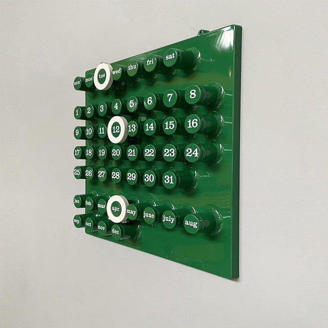 Vintage Italian Wall Perpetual Calendar by Della Beffa for Ring a Date, 2000s For Sale - Image 3 of 11