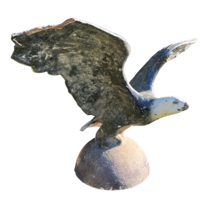 Large Antique Cast Iron Eagle Sculpture