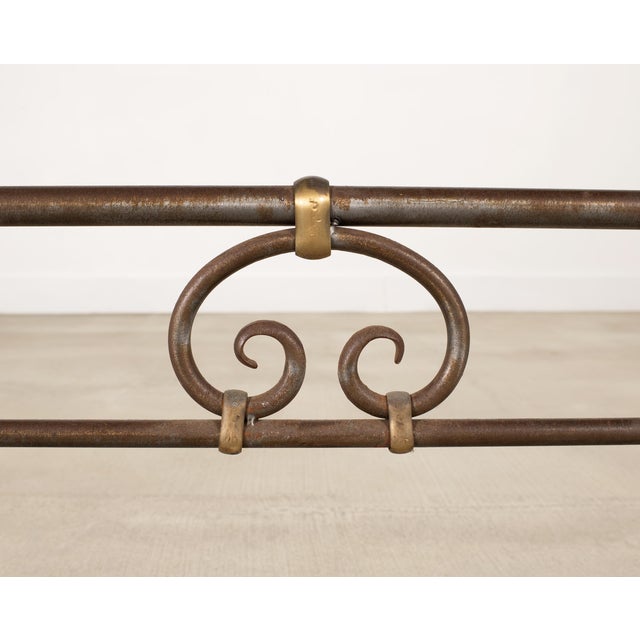 French Belle Époque Steel Marble Bronze Pâtisserie Table Console For Sale - Image 14 of 18