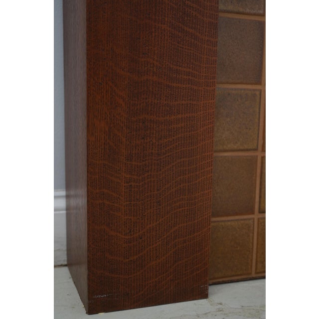2000 - 2009 Stickley Tiled Mission Oak Fireplace Mantle For Sale - Image 5 of 14