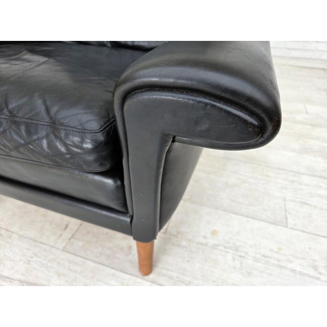 Black Vintage Danish Armchair by Aage Christensen, 1960s For Sale - Image 8 of 17