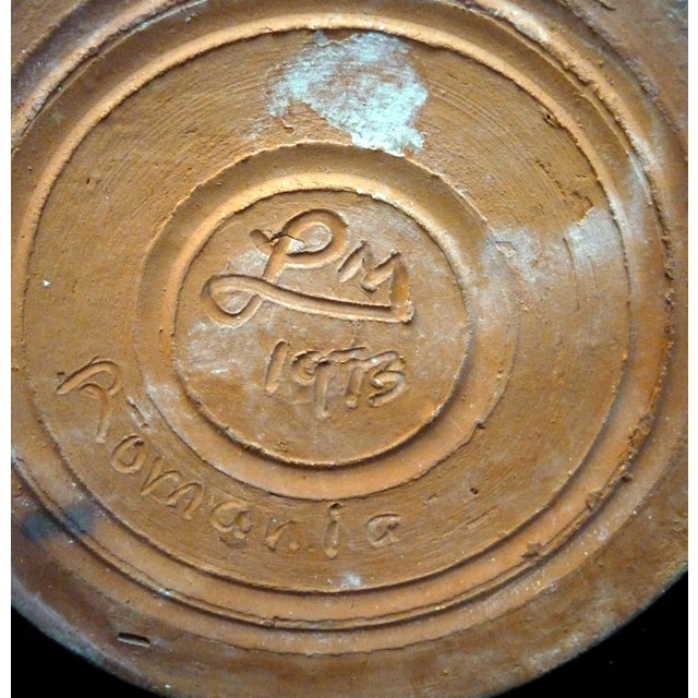 Signed Mid-Century Modern Brutalist Romanian Studio Pottery Vase Pm 1413 For Sale In Los Angeles - Image 6 of 8
