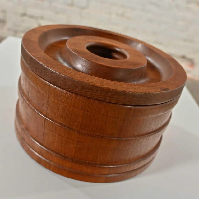 Mid 20th Century 1960’s Scandinavian Modern Jens Quistgaard for Dansk Designs Teak Ice Bucket For Sale - Image 5 of 13