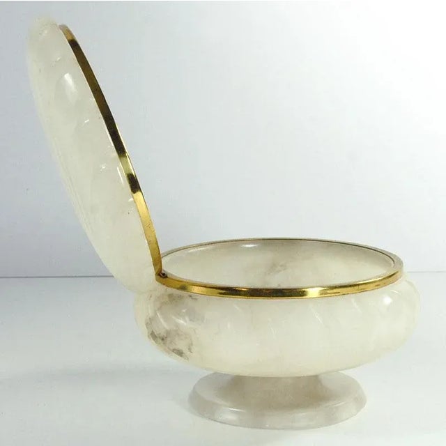 1980s Vintage Italian Alabaster Lidded Container, 1980s For Sale - Image 5 of 9