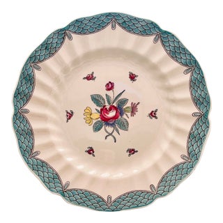 1940s Lowestoft Bouquet Royal Doulton China Plate For Sale