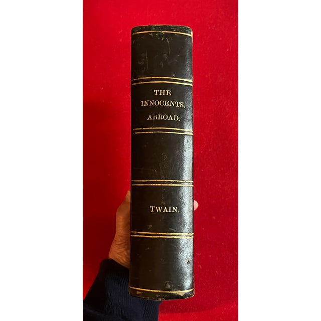 Fine Leather Binding - The Innocents Abroad - First Edition Book by Mark Twain 1869 For Sale - Image 4 of 17