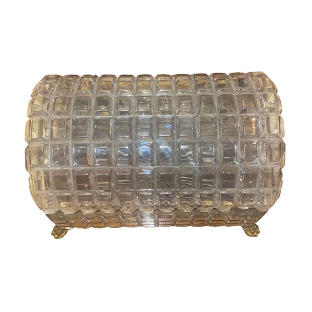Late 19th Century Set of Three Baccarat Crystal Jewelry Caskets, France, Late 19th Century. For Sale - Image 5 of 9
