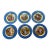 Antique 19th C. Royal Vienna Style 10.5" Cobalt & Gilt Signed Cabinet Plates - Set of 6 For Sale