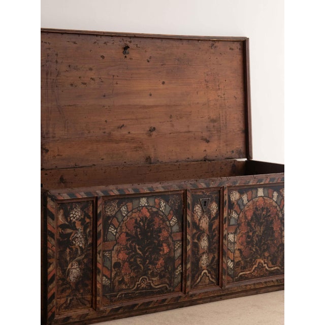 Brown Antique Bavarian Chest, 1738 For Sale - Image 8 of 12