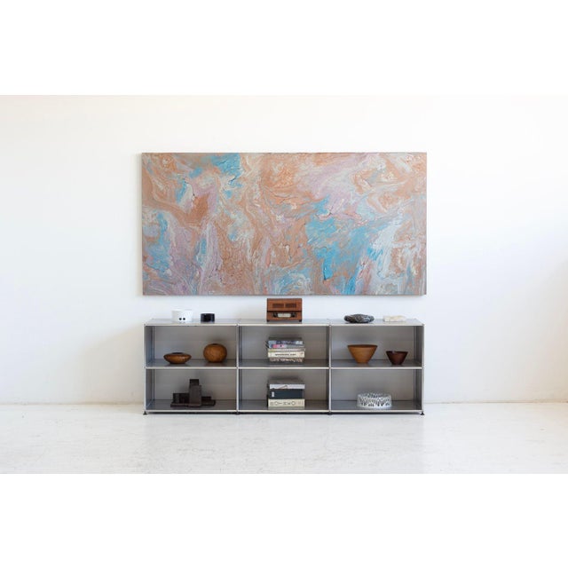 Mid-Century Modern Usm Haller Open Storage System – Silver Panels, 1960s, Switzerland For Sale - Image 3 of 12