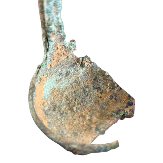 Metal Etruscan Bronze Simpulum Ceremonial Ladle W/ Handle Italy, Circa 6th Century Bce For Sale - Image 7 of 10