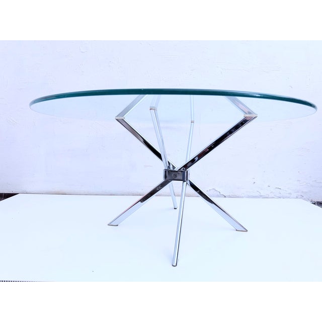 Space Age Coffee Table in Chrome and Glass, 1960s For Sale - Image 12 of 12