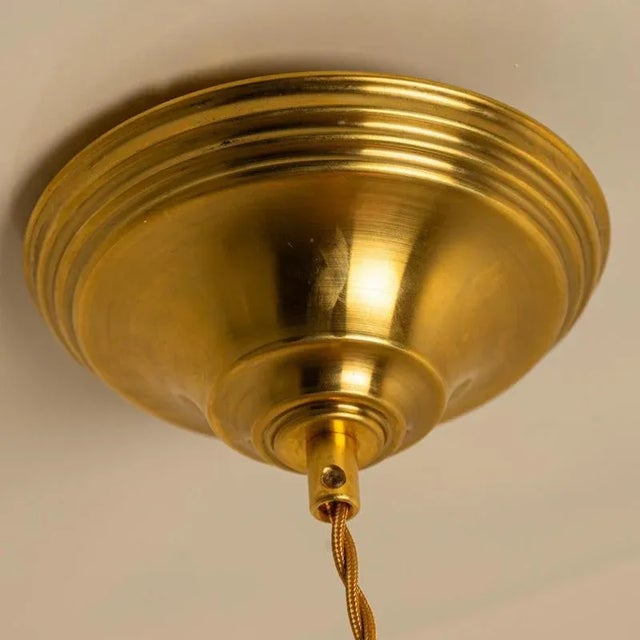 Glass Art Deco Hand-Blown Pink Ruffled Murano Glass Pendant, 1970s For Sale - Image 7 of 11