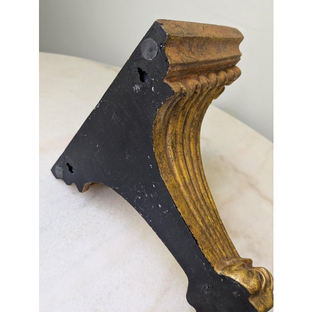 Wood Vintage French Provincial Gilt Wall Shelf Sconce For Sale - Image 7 of 7